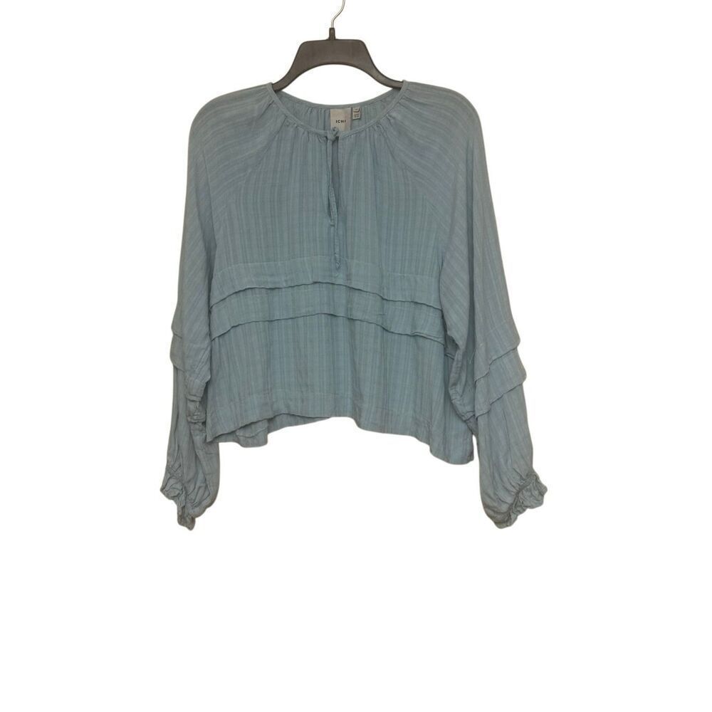 ICHI Antiquites loose-fit silhouette with a ruffle-trimmed top Size: M